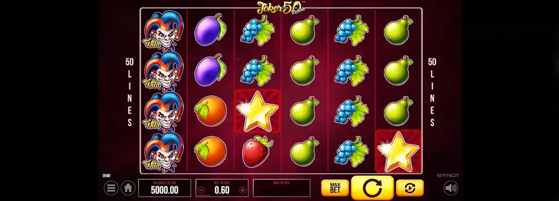 Erste Spielansicht von Joker 50 Deluxe