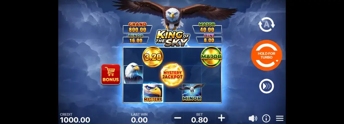 Erste Spielansicht von King Of The Sky Hit The Bonus