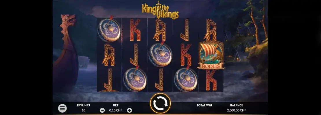 Erste Spielansicht von King Of The Vikings