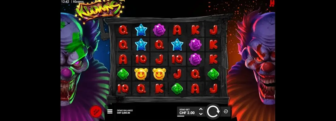 Erste Spielansicht von Klowns