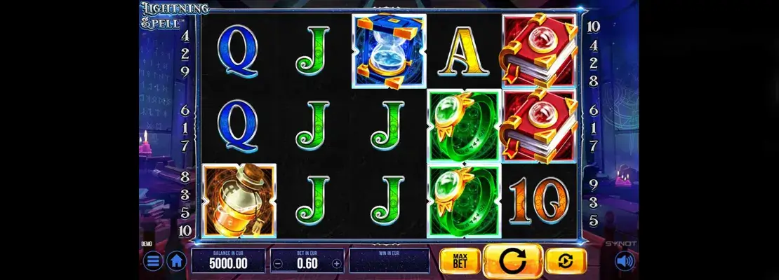 Erste Spielansicht von Lightning Spell