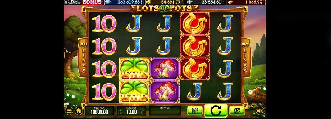 Erste Spielansicht von Lots Of Pots