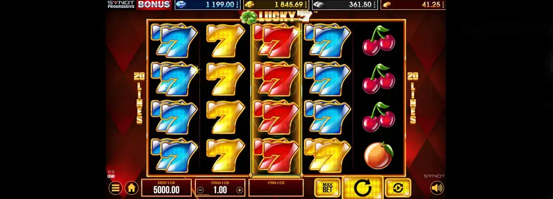 Erste Spielansicht von Lucky 77