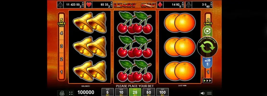 Erste Spielansicht von Lucky Hot