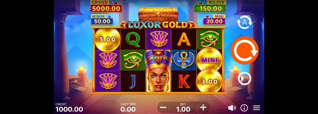 Erste Spielansicht von Luxor Gold Hold and Win
