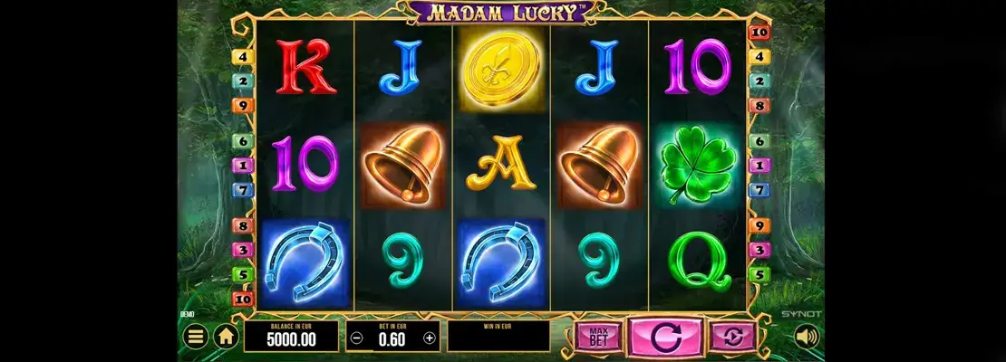 Erste Spielansicht von Madam Lucky