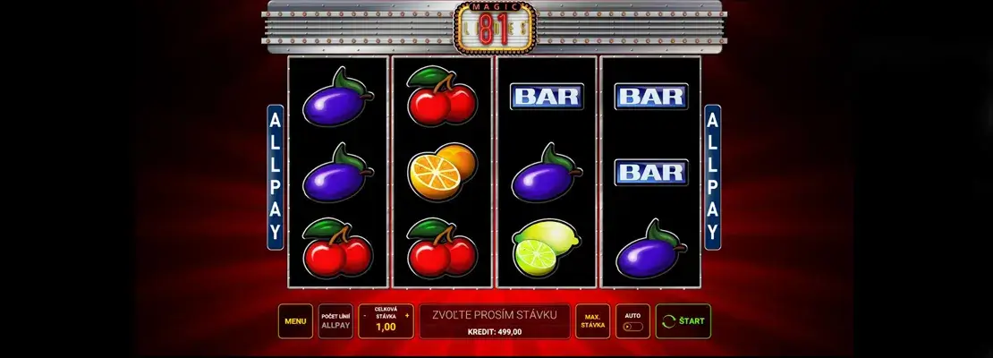 Erste Spielansicht von Magic 81 Lines