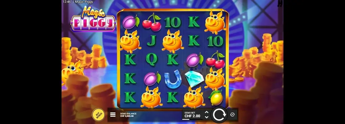 Erste Spielansicht von Magic Piggy