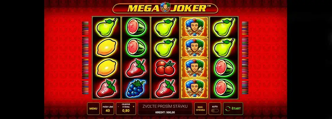 Erste Spielansicht von Mega Joker