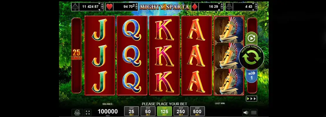 Erste Spielansicht von Mighty Sparta