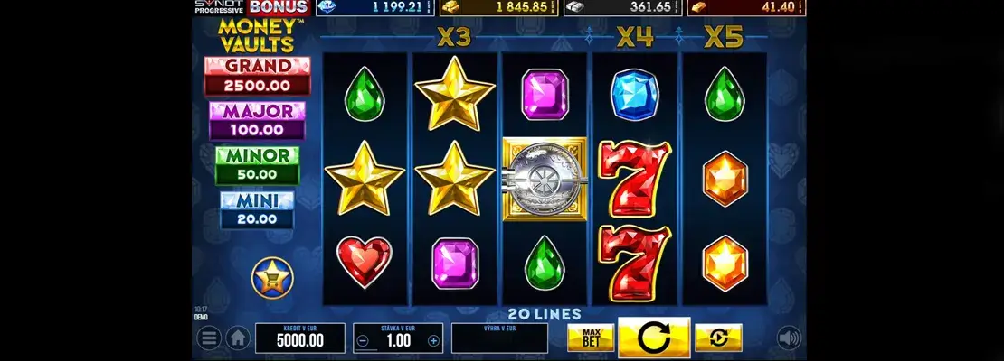 Erste Spielansicht von Money Vaults