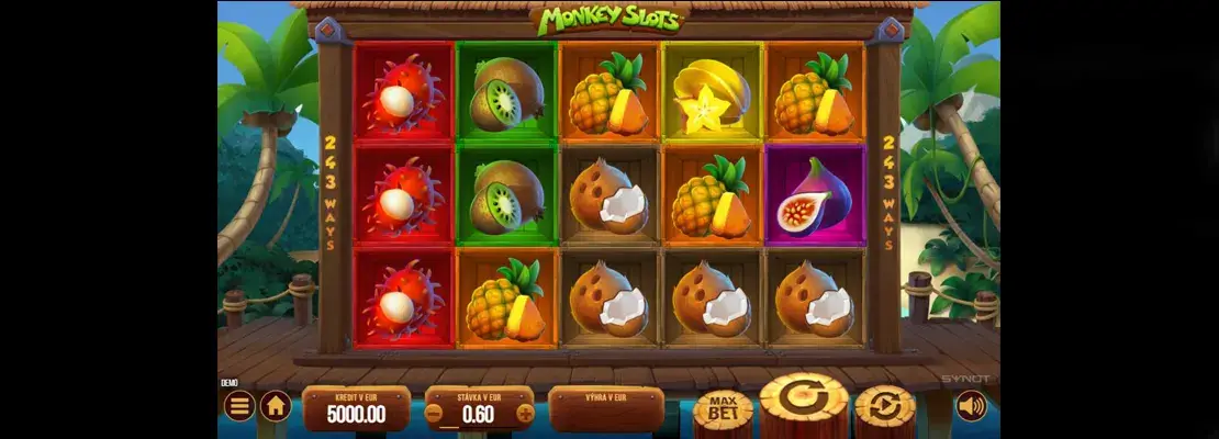 Erste Spielansicht von Monkey Slots