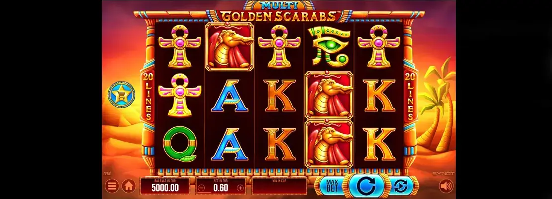 Erste Spielansicht von Multi Golden Scarabs