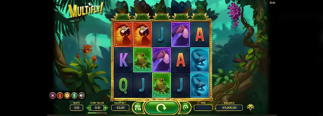 Erste Spielansicht von Multifly