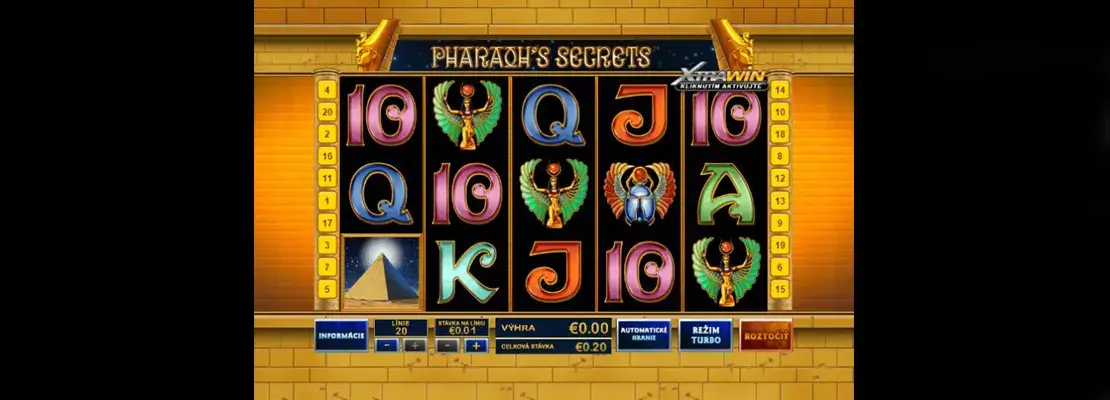 Erste Spielansicht von Pharaohs Secret