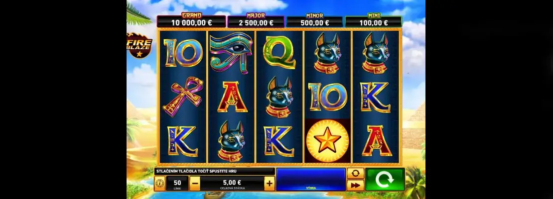 Erste Spielansicht von Pharaohs daughter