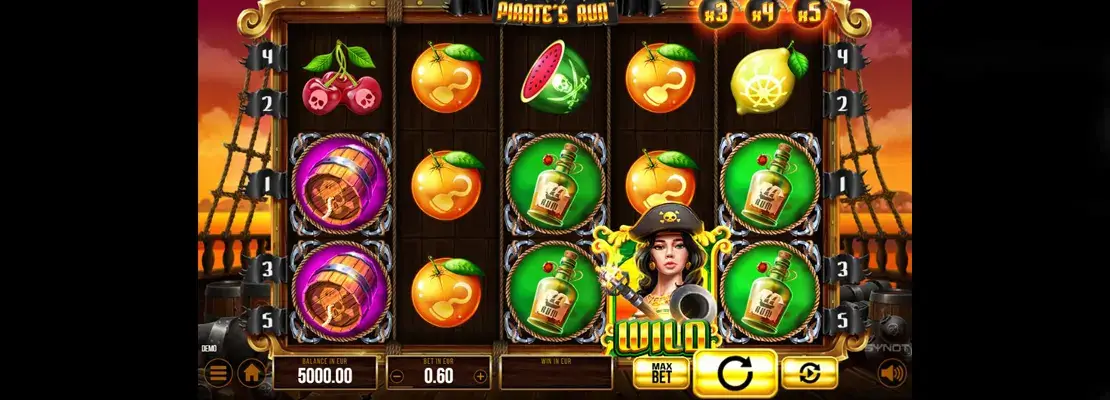 Erste Spielansicht von Pirates Run