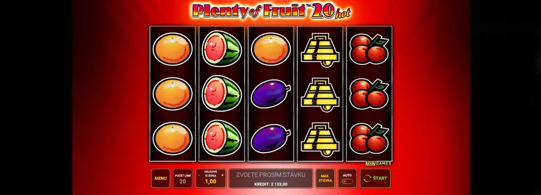 Erste Spielansicht von Plenty Of Fruit 20 Hot