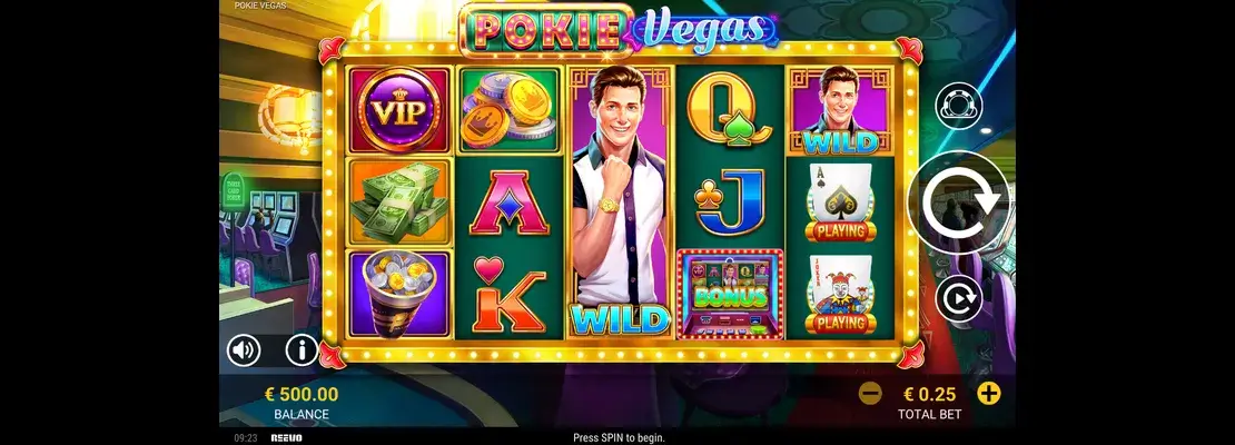 Erste Spielansicht von Pokie Vegas