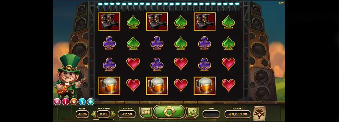 Erste Spielansicht von Rainbow Ryan