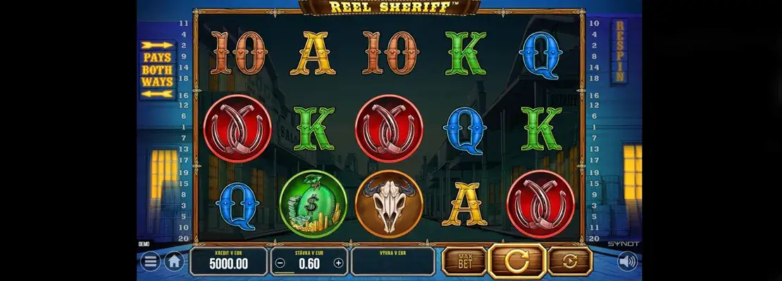 Erste Spielansicht von Reel Sheriff