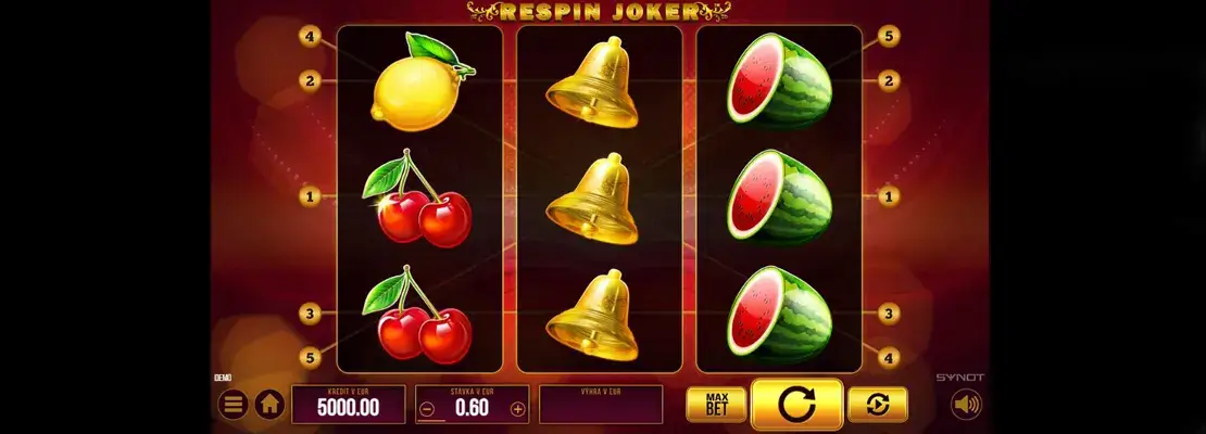 Erste Spielansicht von Respin Joker