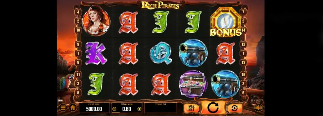 Erste Spielansicht von Rich Pirates