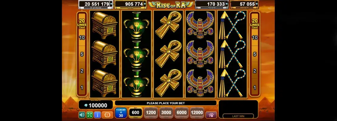 Erste Spielansicht von Rise Of Ra