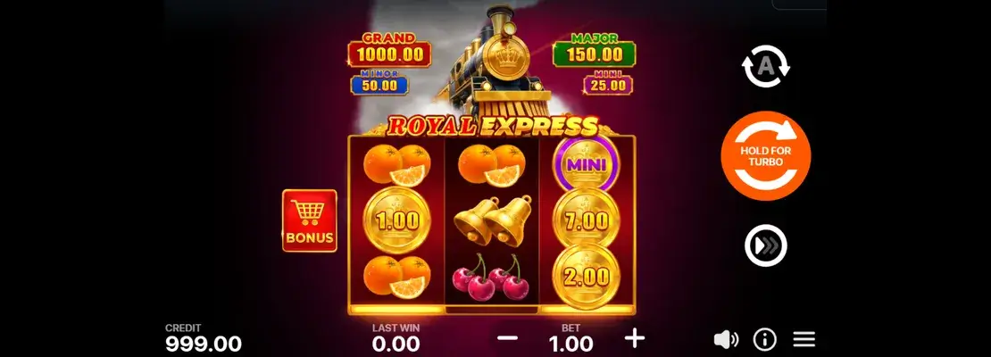 Erste Spielansicht von Royal Express Hold And Win
