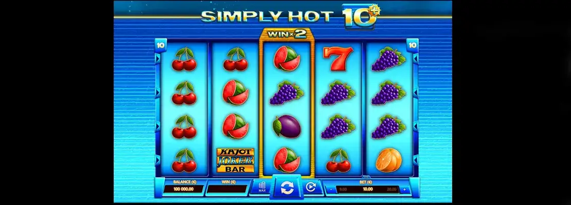Erste Spielansicht von Simply Hot 10 Plus