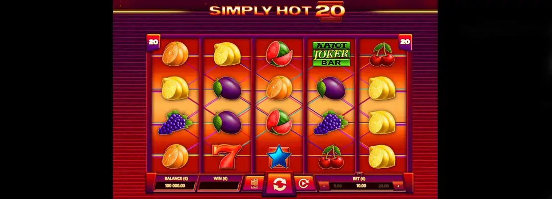 Erste Spielansicht von Simply Hot 20