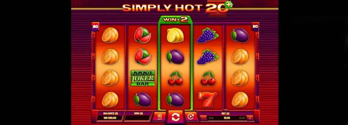 Erste Spielansicht von Simply Hot 20 Plus
