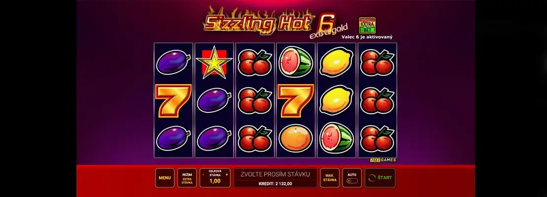 Erste Spielansicht von Sizzling Hot 6 Extra Gold