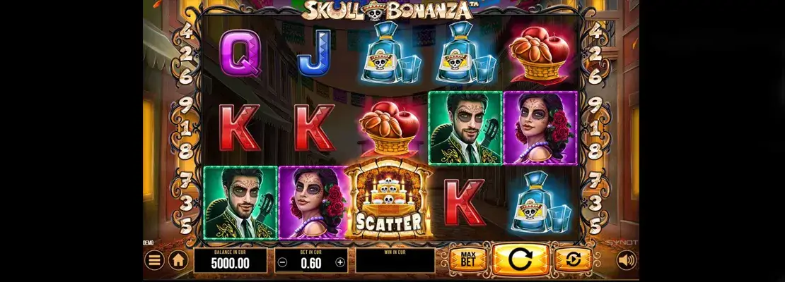 Erste Spielansicht von Skull Bonanza