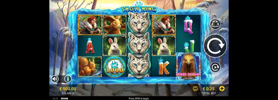 Erste Spielansicht von Snow King