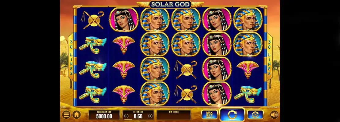 Erste Spielansicht von Solar God