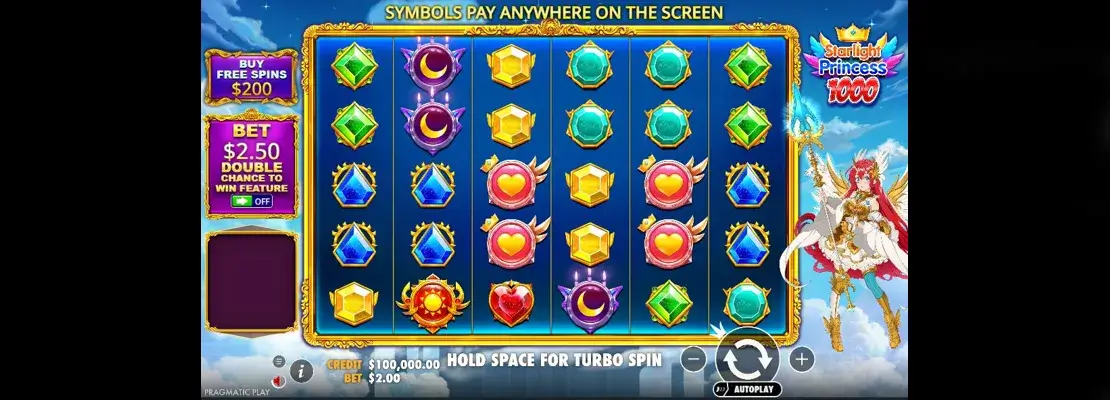 Erste Spielansicht von Starlight Princess 1000