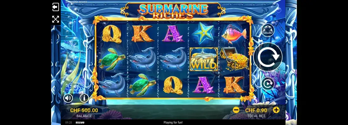 Erste Spielansicht von Submarine Riches