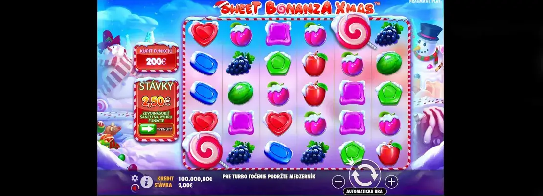 Erste Spielansicht von Sweet Bonanza Xmas