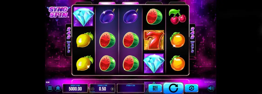 Erste Spielansicht von Sync Spin