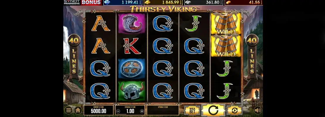 Erste Spielansicht von Thirsty Viking