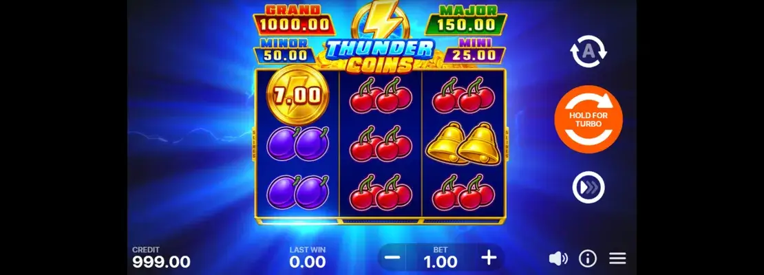 Erste Spielansicht von Thunder Coins Hold And Win