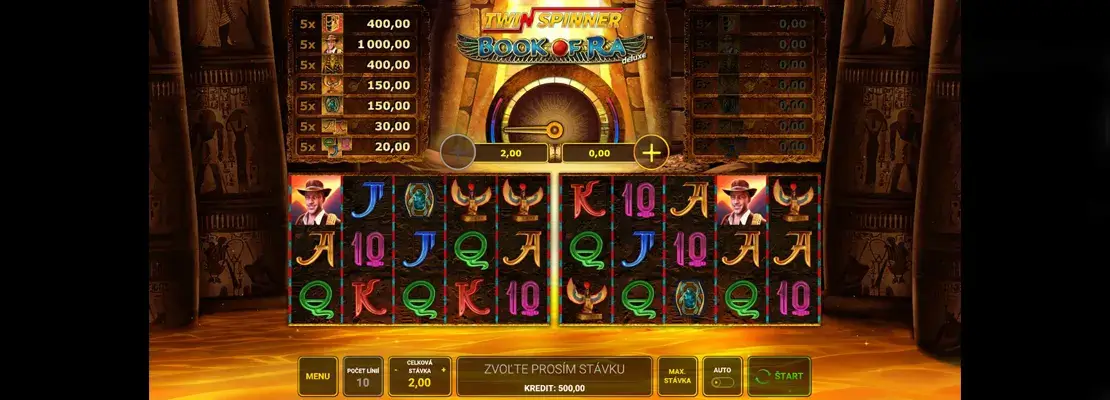 Erste Spielansicht von Twin Spinner Book Of Ra Deluxe