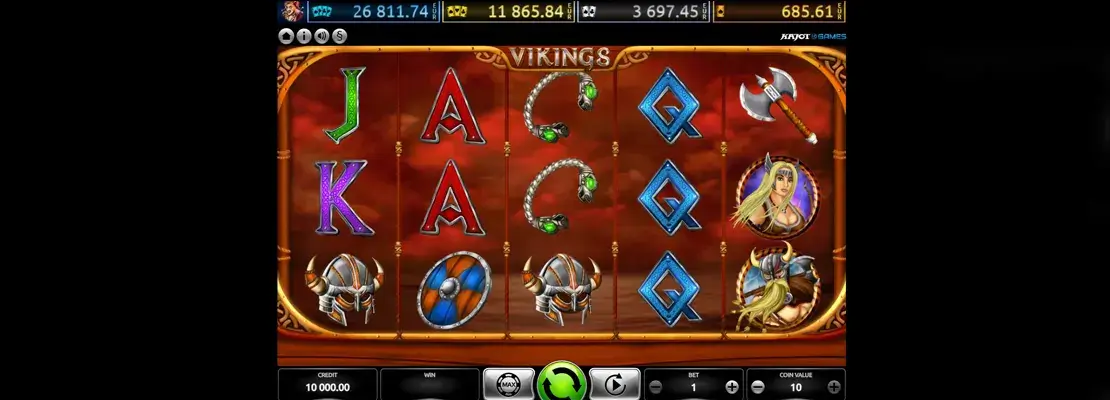 Erste Spielansicht von Vikings Kajot