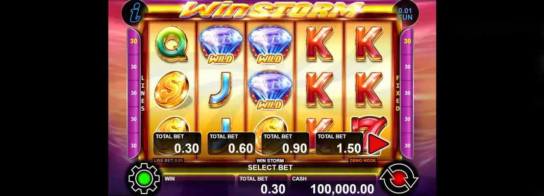 Erste Spielansicht von Win Storm