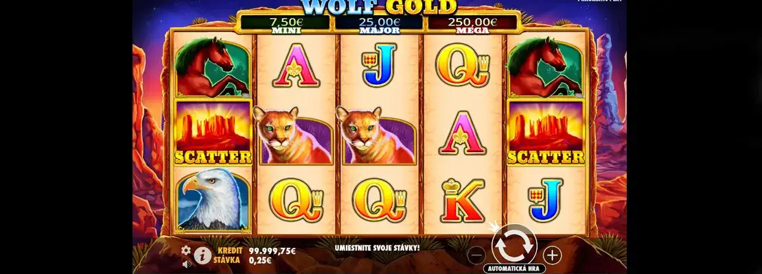 Erste Spielansicht von Wolf Gold