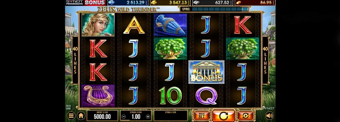 Erste Spielansicht von Zeus Wild Thunder