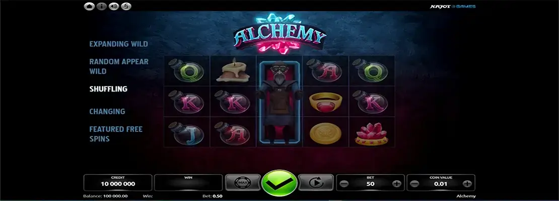 Erste Spielansicht von Alchemy